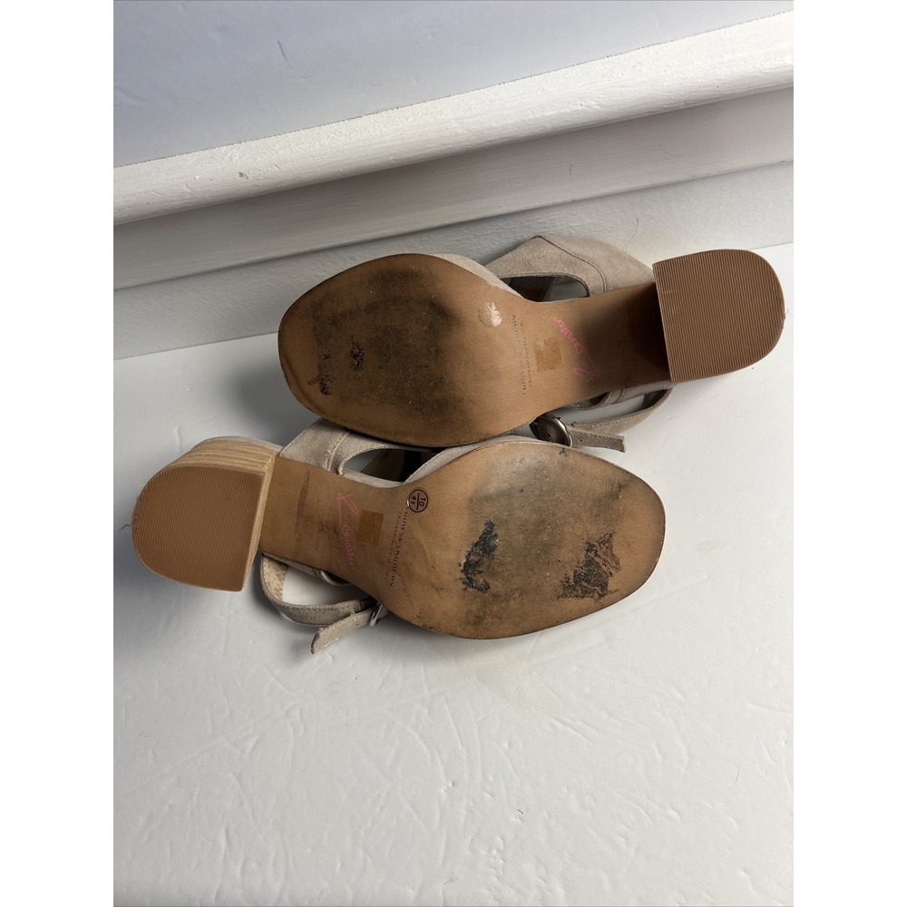 Kristen Cavallari By Chinese Laundry Laura Suede Chunky Heal Sandal Size 10 Y2K - Picture 6 of 8